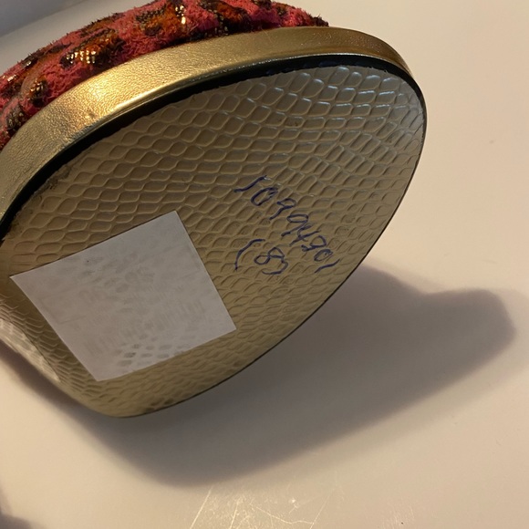 Pink and gold sling back pumps - Picture 8 of 9